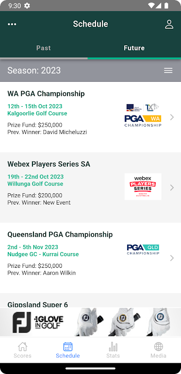 PGA Tour of Australasia スクリーンショット 2