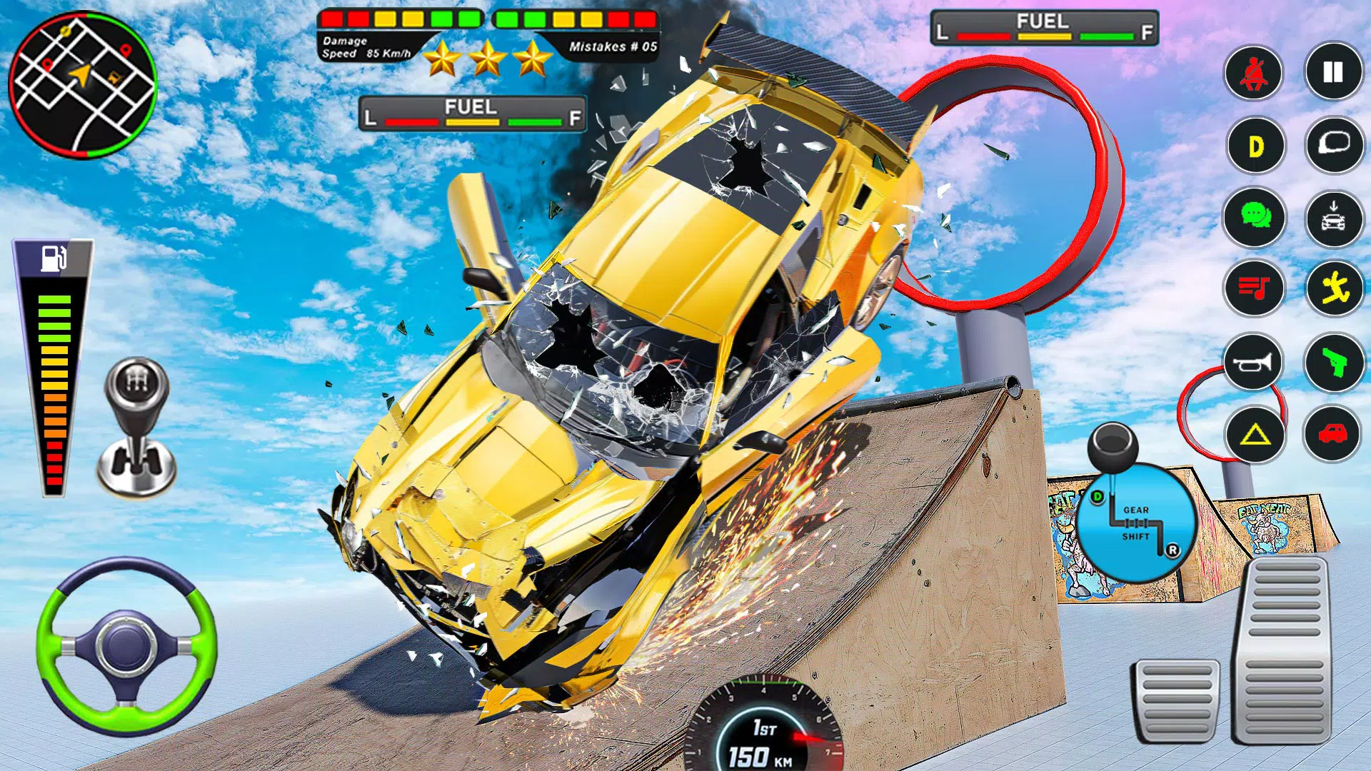 Mega Ramp Car Crash Simulator Captura de pantalla 4