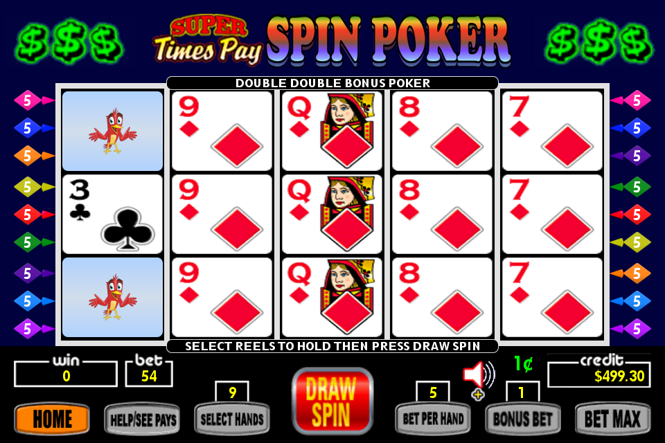 Super Times Pay Spin Poker - FREE Captura de tela 3