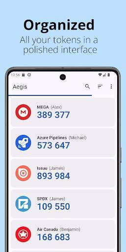 Aegis Authenticator - 2FA App Captura de tela 1