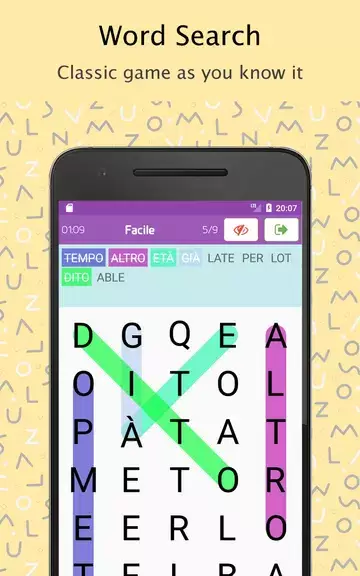 Word Search Italian dictionary Captura de pantalla 1