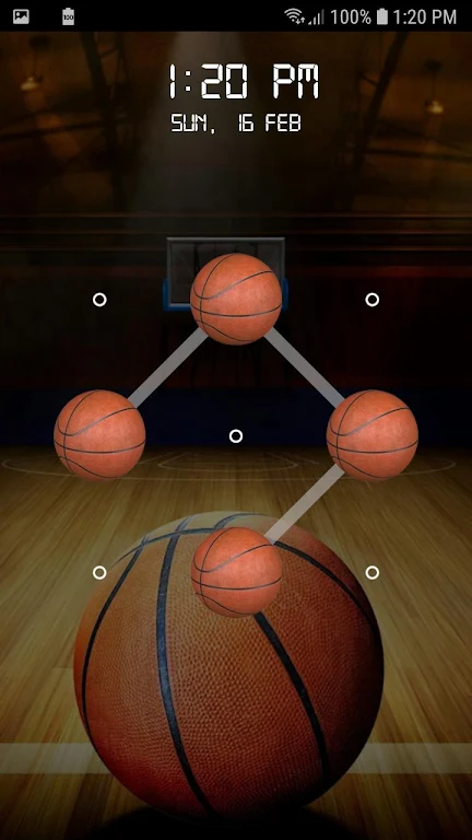 Basketball Screen Lock Pattern स्क्रीनशॉट 3