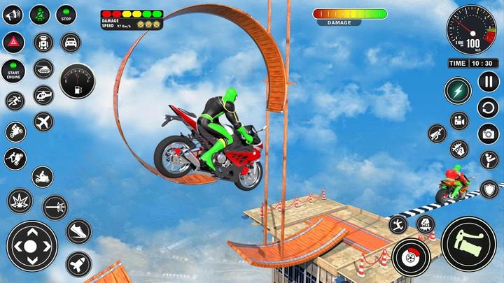 Superhero Bike Mega Ramp Games Скриншот 3