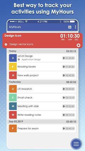 MyHours : Track Your Hours, Ti Captura de pantalla 2