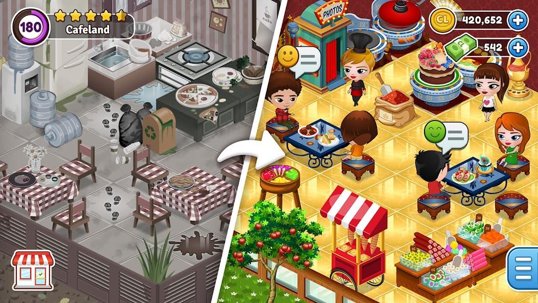 Cafeland - Restaurant Cooking Mod 스크린샷 4