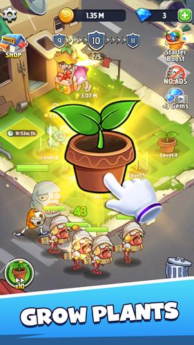 Merge Plants- ज़ोंबी रक्षा खेल स्क्रीनशॉट 1