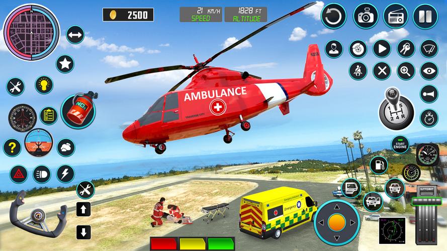 Heli Ambulance Simulator Game Captura de tela 2