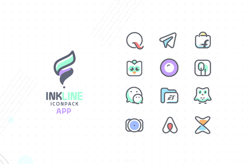 InkLine Icon Pack Mod Captura de tela 3