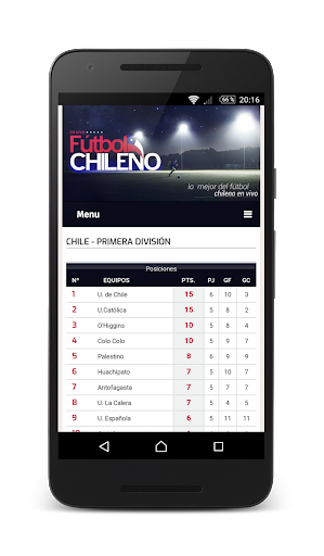 Live Chilean Soccer Captura de pantalla 2