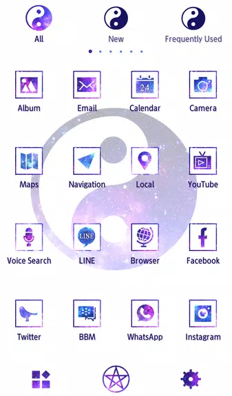 Galaxy Yin-yang Theme Captura de pantalla 3