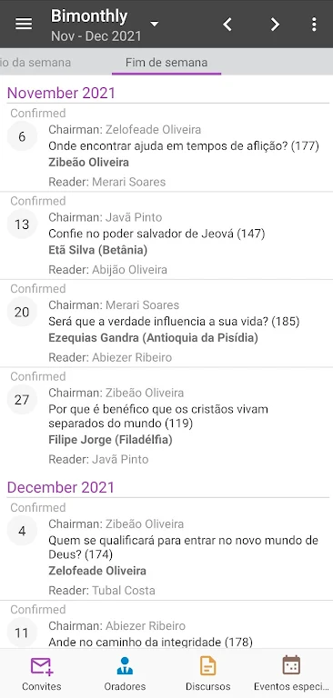 Meeting Schedule Builder Captura de pantalla 2