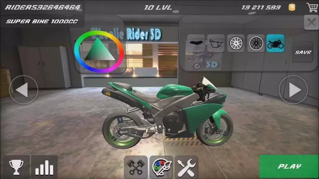 Wheelie Bike 3D game Captura de tela 2