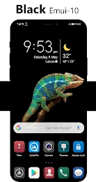 Black Emui Theme for Huawei Скриншот 2