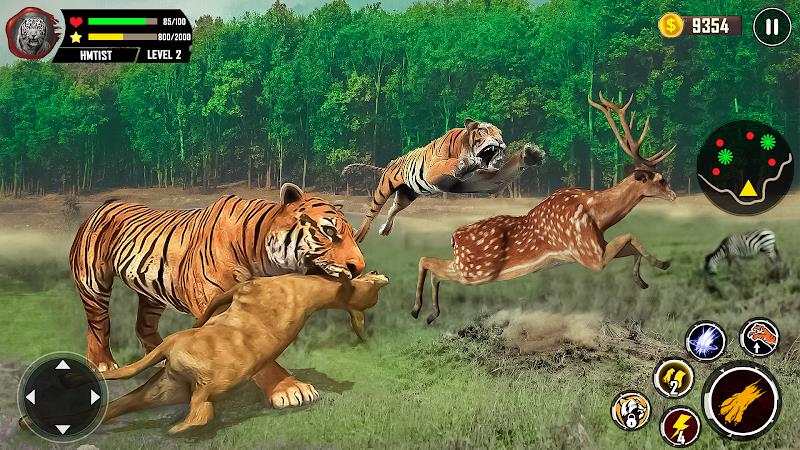 Tiger Simulator 3D Animal Game スクリーンショット 1