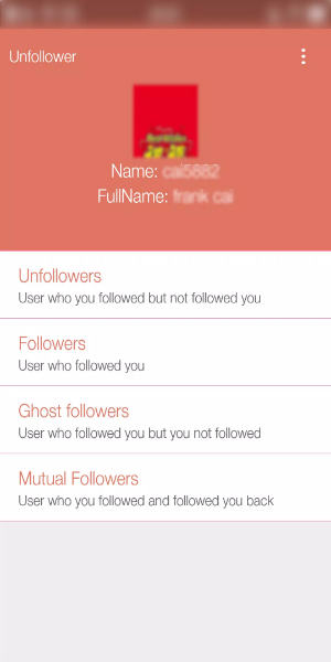 Unfollower Plus - Non followers & Following Captura de pantalla 3