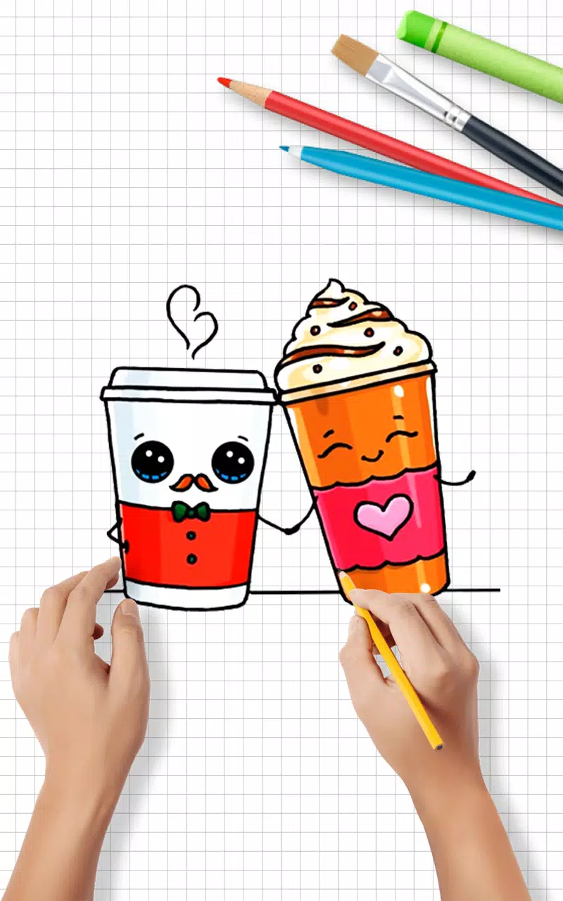 Draw Cute Drinks 스크린샷 1