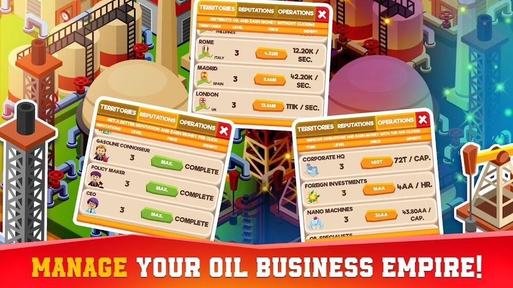 Oil Tycoon idle tap miner game Screenshot 3