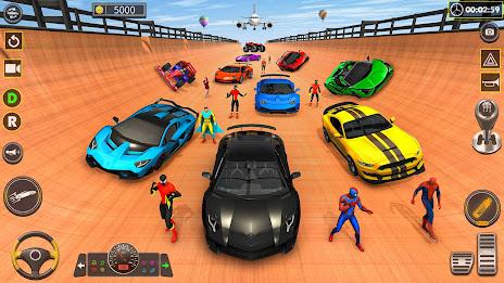 Superhero Car Stunt Game 3D Captura de tela 2