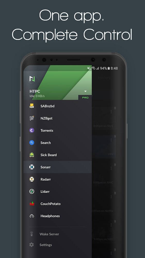 nzb360 - Sonarr / Radarr / SAB Screenshot 1