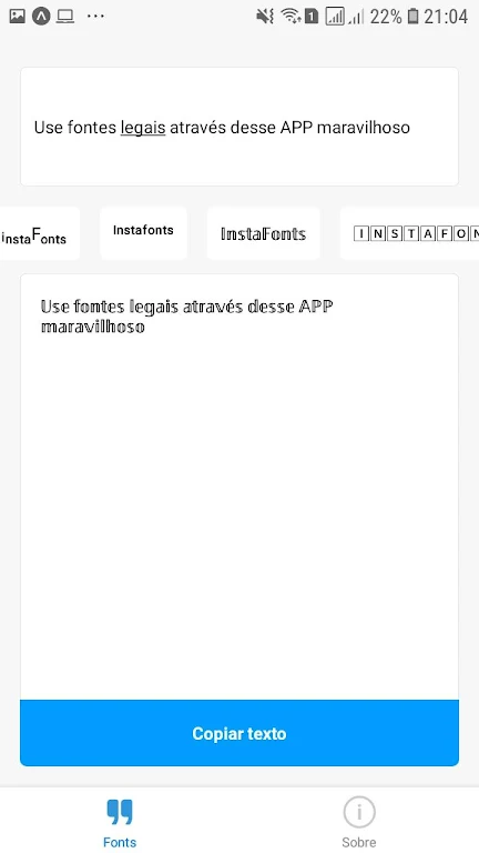 InstaFonts Captura de pantalla 4