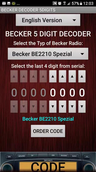 Becker 5Digit Radio Code Captura de tela 3