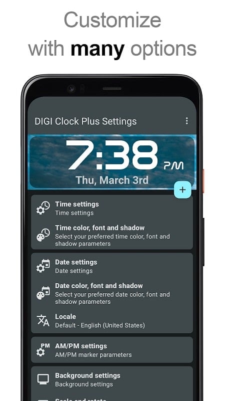 DIGI Clock Widget Plus Captura de tela 3