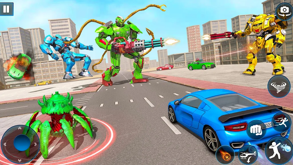 Octopus Robot Car Robot Game Скриншот 3