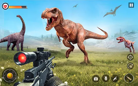 Dino Hunter Sniper 3d: Dinosaur Free FPS Shooting Captura de pantalla 2