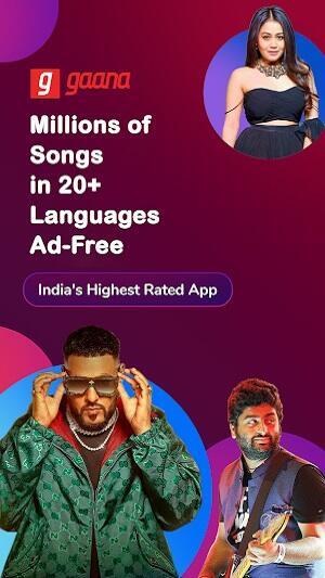 Gaana: MP3 Songs, Music App Captura de pantalla 1