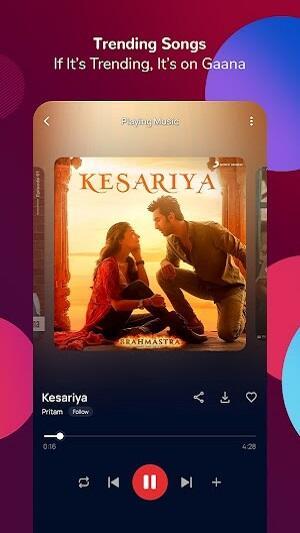 Gaana: MP3 Songs, Music App Captura de pantalla 2