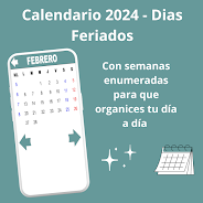 Calendario 2024- Días Feriados Скриншот 4