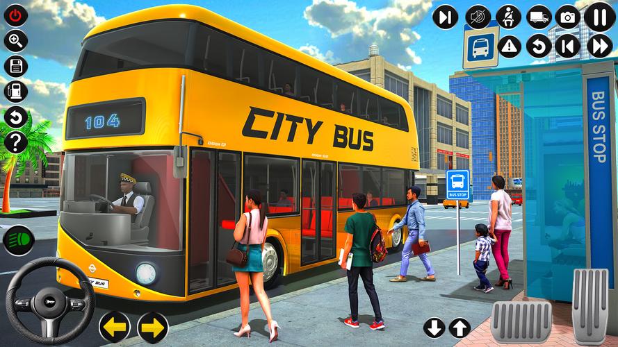 Passenger Bus Driving Games 3D Captura de pantalla 1