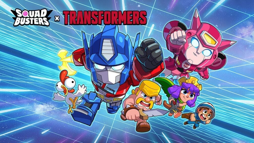 Schnappen Sie sich tolle Autobots und Panzer im Squad Busters x Transformers Crossover!