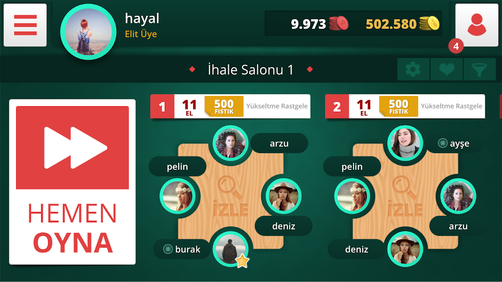 Eşli İhaleli Batak Captura de pantalla 2
