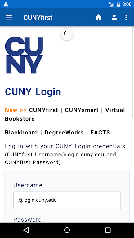 CUNYfirst スクリーンショット 1
