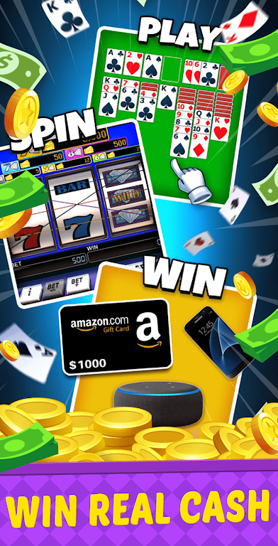 Big Run Solitaire - Win Cash Captura de tela 1