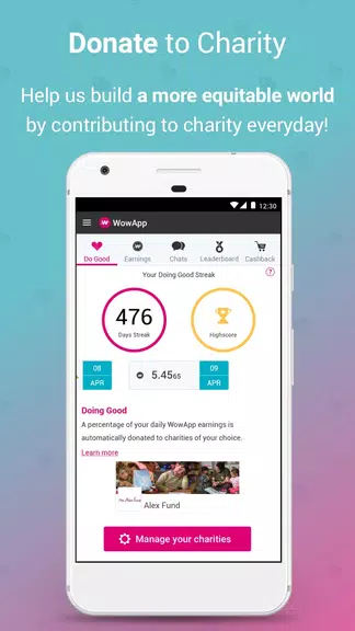 WowApp - Earn. Share. Do Good स्क्रीनशॉट 4