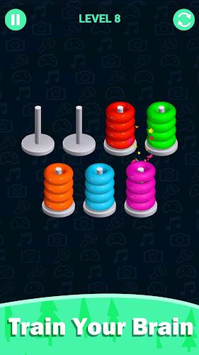 Stacolor: Hoop Stack Ring Game Скриншот 3