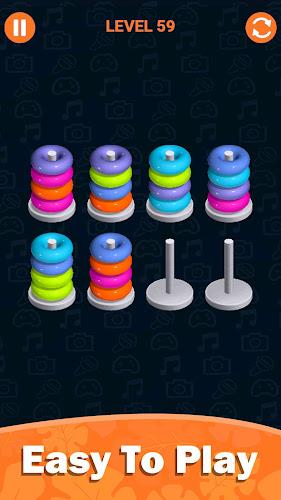 Stacolor: Hoop Stack Ring Game Скриншот 4