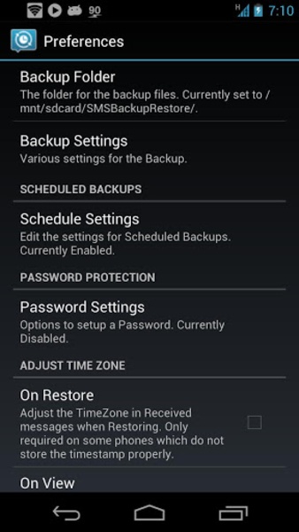 SMS Backup & Restore スクリーンショット 2