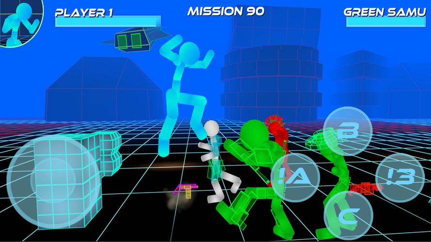 Stickman Neon Street Fighting スクリーンショット 1