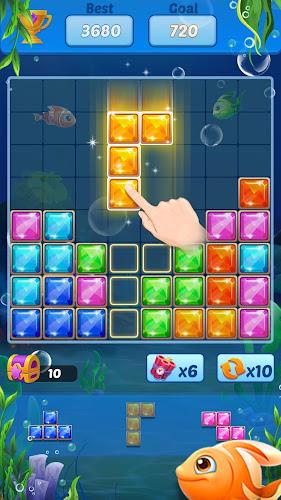 Puzzle Block Ocean Fish スクリーンショット 1