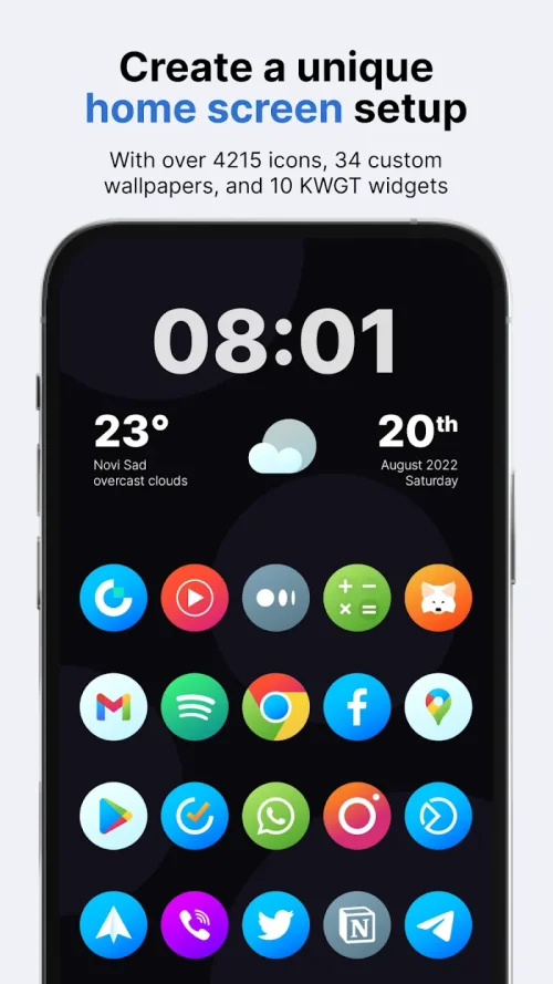 Hera Icon Pack: Circle Icons 스크린샷 1