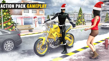 Superhero Bike Taxi: Bike Game Captura de tela 3