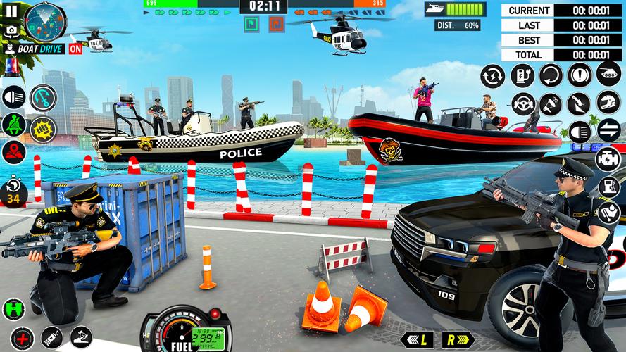 Police Boat Chase Crime Games स्क्रीनशॉट 2