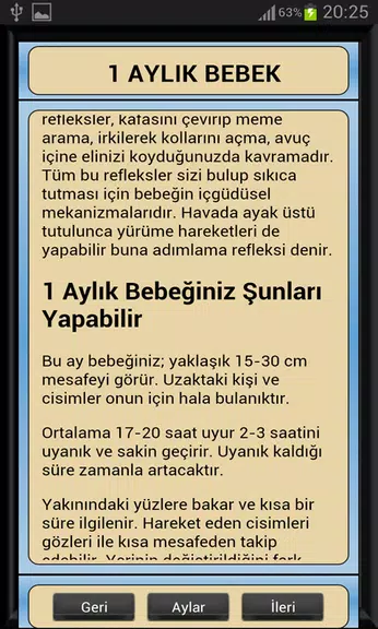 Bebek Gelişimi Ay Ay Detaylı Screenshot 3