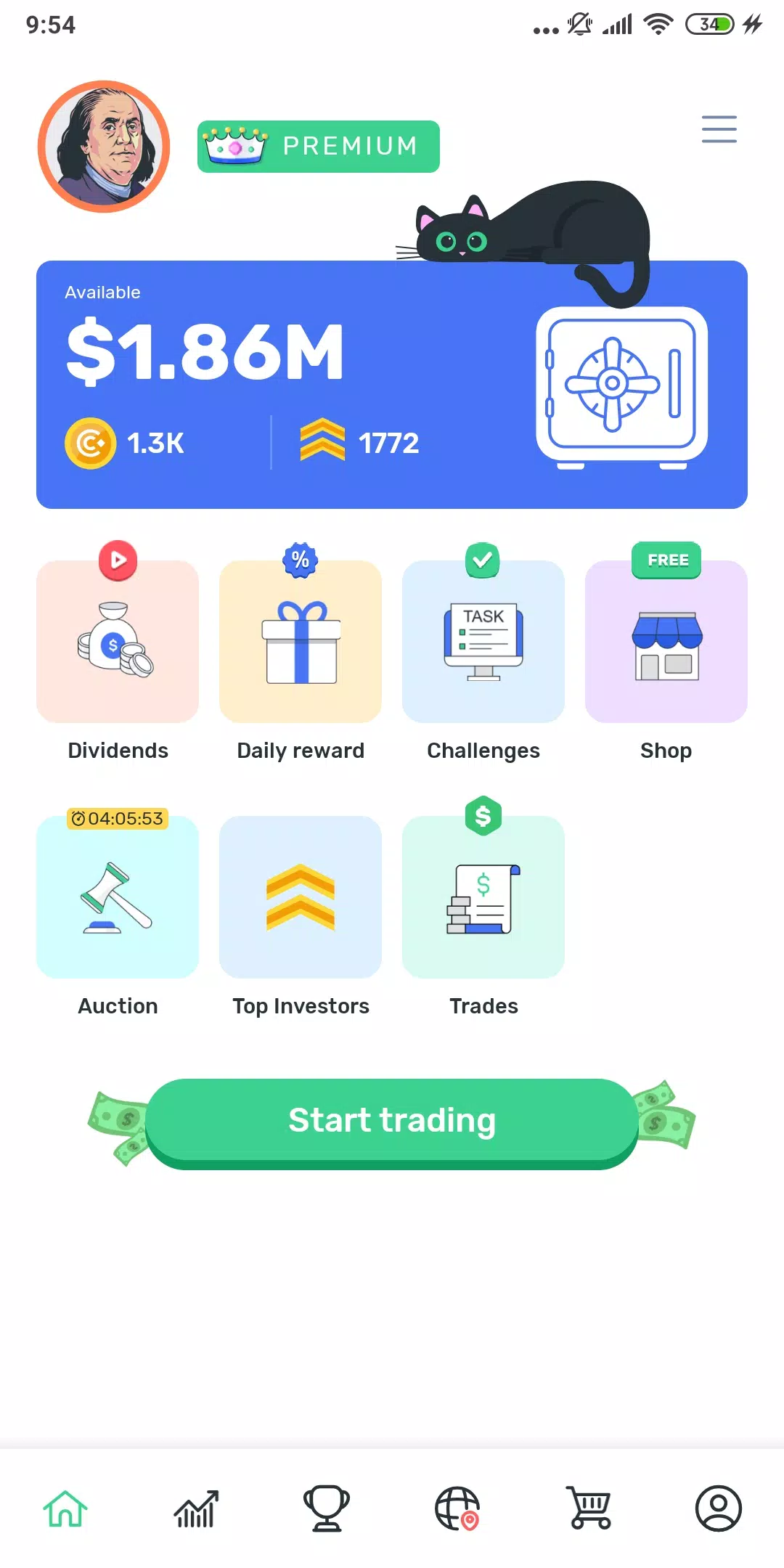 Cryptomania —Trading Simulator स्क्रीनशॉट 1