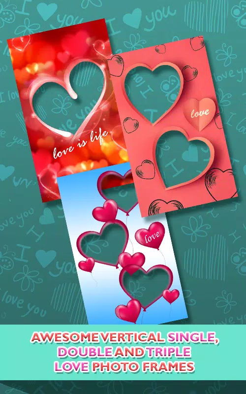 Love Photo frames Collage Captura de pantalla 3