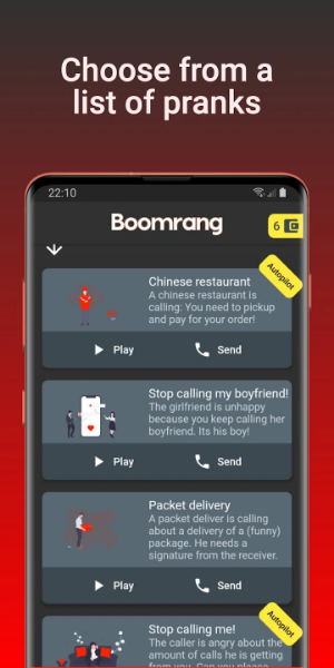 Boomrang - Prank Calls应用截图第1张