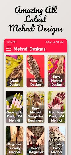 Mehndi Design: Easy & Offline スクリーンショット 1